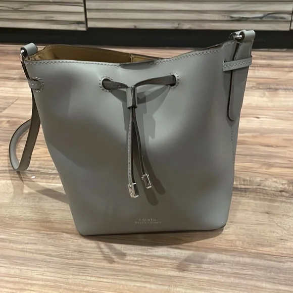 Lauren ralph lauren dryden debby ii mini leather drawstring bag clearance